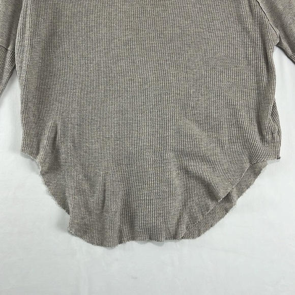 Aritzia TNA Alder Waffle Knit Grunge Beige Top - Picture 2 of 10